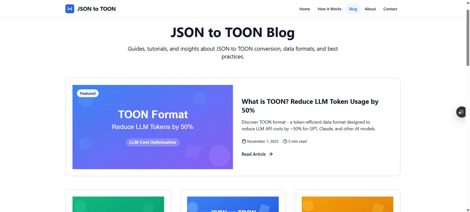 JSON to TOON converter interface