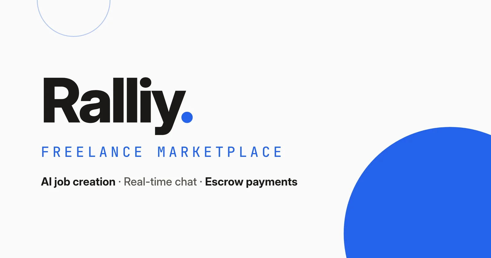Ralliy freelance marketplace interface