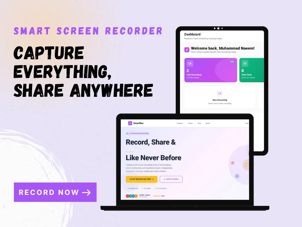 SmartRec screen recording platform